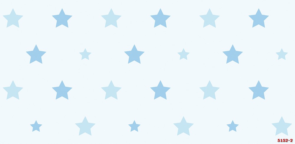 Giấy dán tường ngôi sao xanh phòng trẻ em 5152-2